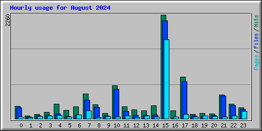 Hourly usage for August 2024