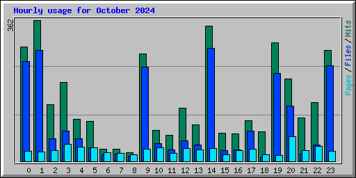 Hourly usage for October 2024