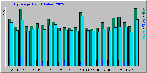 Hourly usage for October 2025