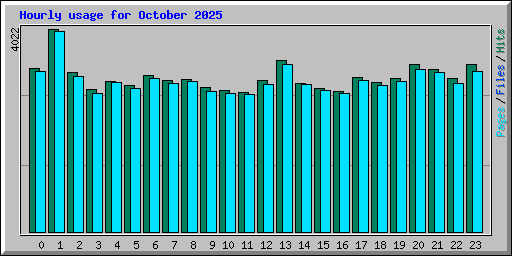 Hourly usage for October 2025