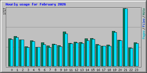 Hourly usage for February 2026