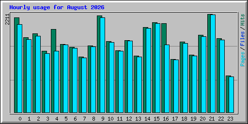Hourly usage for August 2026